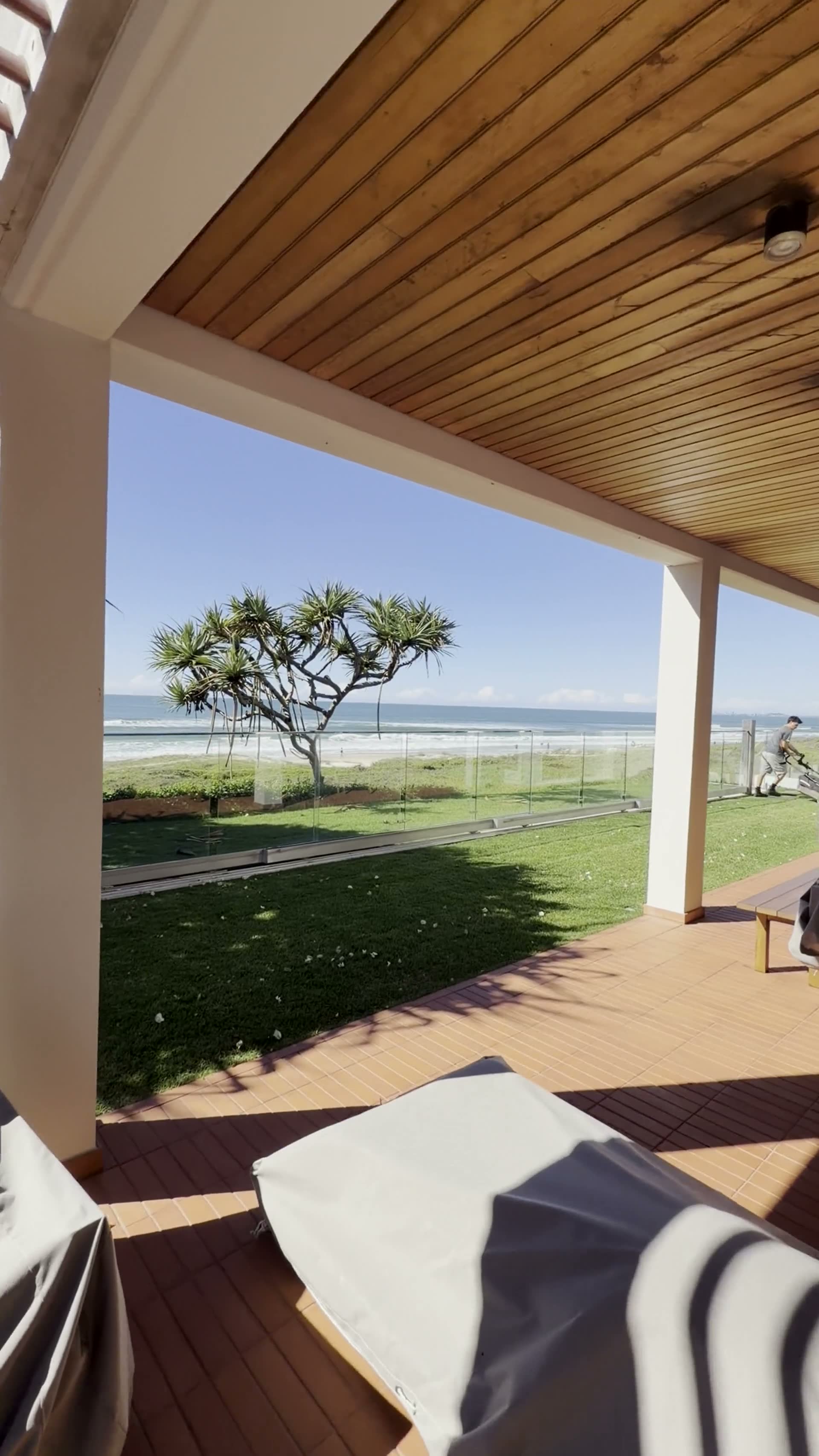 Beachfront maintenance, real footage