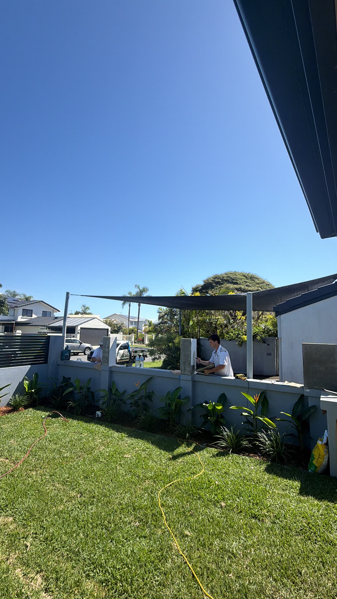 Structural landscaping in progress